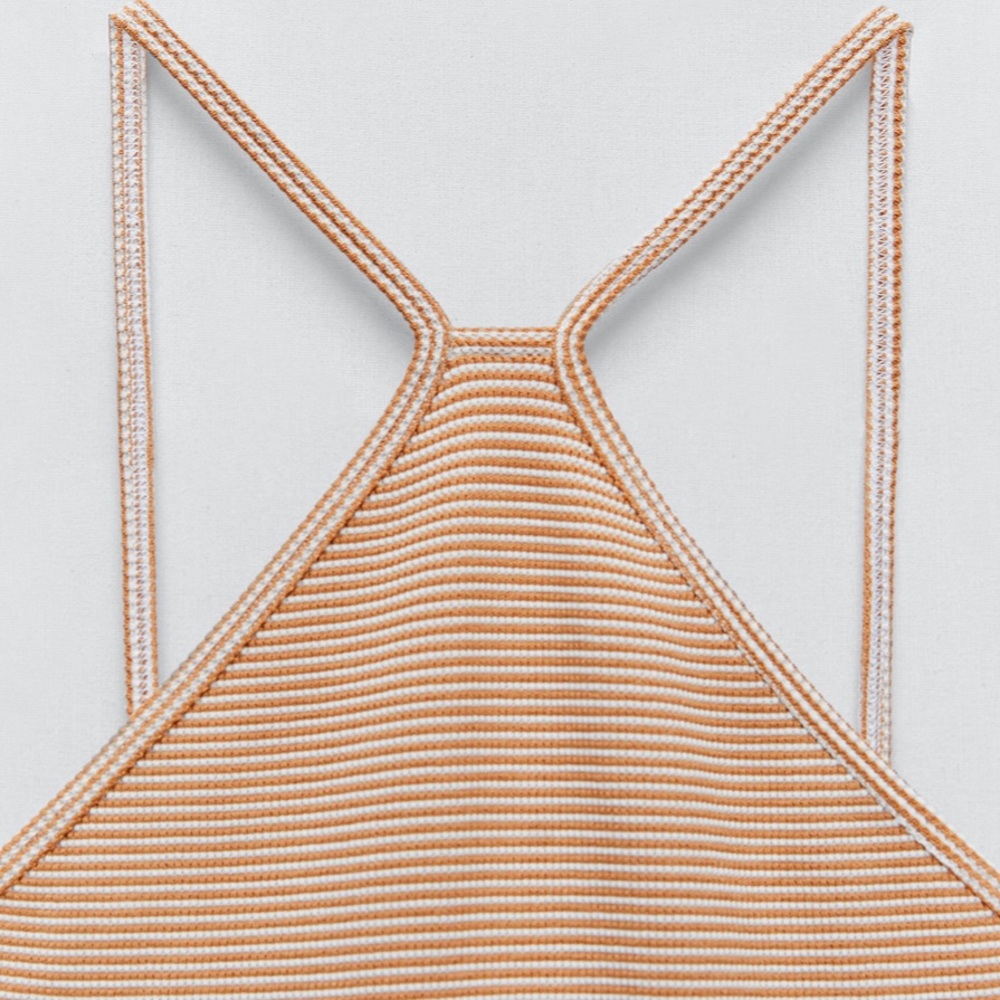 ZARA Striped High Neck Jumpsuit - Picture 2 of 4